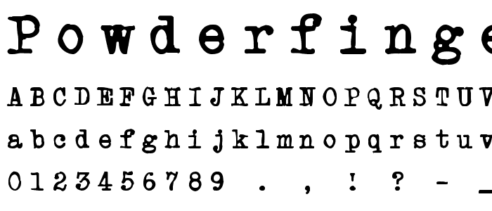 Powderfinger Type font